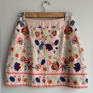 UO urban outfitters embroidered floral mini skirt